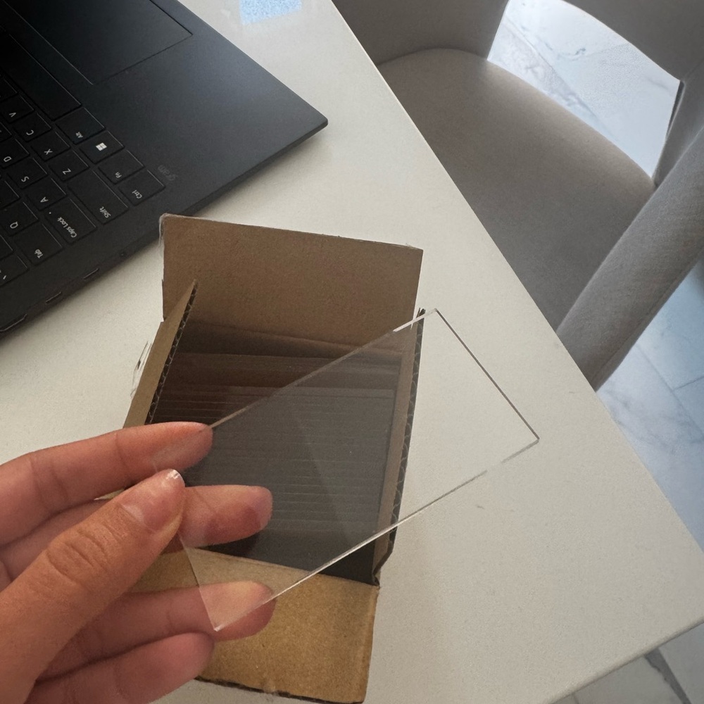 Clear acrylic rectangle pieces